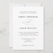Élégant Faire-part de mariage simple (Devant)