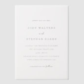 Élégant Faire-Part de Mariage Simple (Recto)