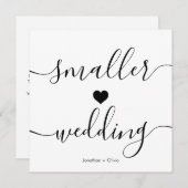 Élégant faire-part de mariage simple et petit Mari (Devant / Derrière)