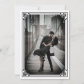 Élégant Faire-part de mariage simple noir et blanc (Dos)