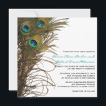 Élégant Faire-part de mariage simple Peacock Feath<br><div class="desc">Nous aimerions vous fournir un design simple, élégant et moderne avec plumes paon pour votre nuptial à venir. Tous les textes par défaut peuvent être entièrement customisés avec vos propres mots, et vous pouvez également modifier les polices, les tailles, le placement de texte et les couleurs du texte. Pour modifier...</div>
