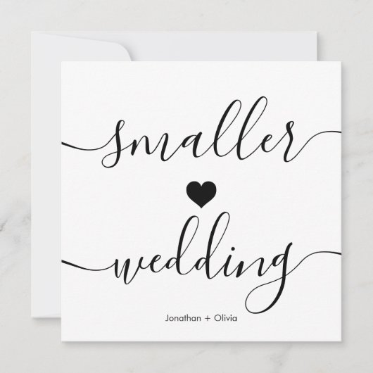 Élégant faire-part de mariage simplifié (Devant)