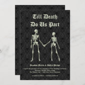 Elégant Faire-part de mariage Skeletons (Devant / Derrière)