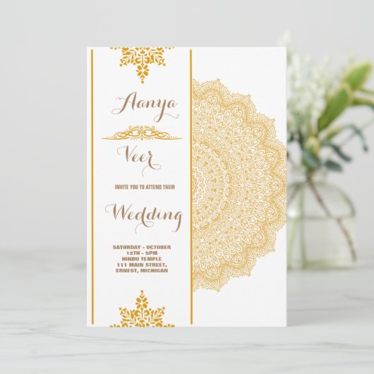 Élégant Faire-part de mariage traditionnel (Debout devant)