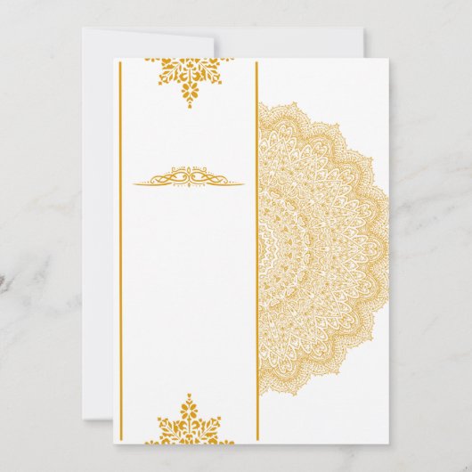 Élégant Faire-part de mariage traditionnel (Dos)