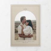 Élégant Faire-part de mariage Tri-Fold avec photos (Page de couverture)