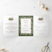 Elégant Faire-part de mariage triple Pin (Intérieur)