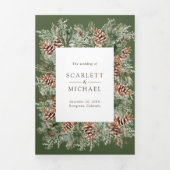 Elégant Faire-part de mariage triple Pin (Page de couverture)