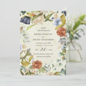 élégant faire-part de mariage tropical (Debout devant)