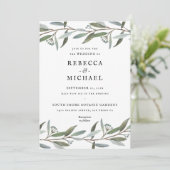 Elégant Faire-part de mariage verdoyant (Debout devant)