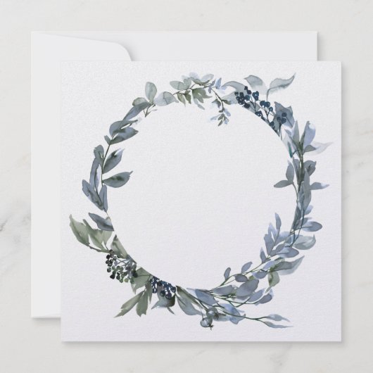 Elégant Faire-part de mariage verdoyant (Dos)