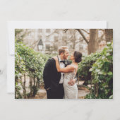 Élégant Faire-part de mariage verdoyant avec photo (Dos)