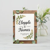 Elégant Faire-part de mariage verdoyant | Minimal (Debout devant)