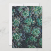 Elégant Faire-part de mariage vert émeraude rustiq (Dos)