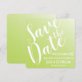 Élégant Faire-Part de Mariage Vert Menthe Ombré (Devant / Derrière)