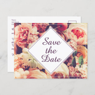 Elégant Faire-part de mariage Vintage, Motif Fleur