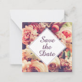 Elégant Faire-part de mariage Vintage, Motif Fleur (Devant)