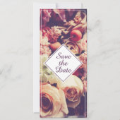 Elégant Faire-part de mariage Vintage, Motif Fleur (Devant)