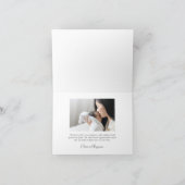 Élégant Faire-Part de Naissance de Bébé au Script (Intérieur)