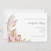 Élégant Faire-part de naissance de photos florales (Dos)