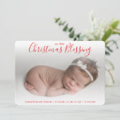 Élégant Faire-part de naissance de vacances photo (Debout devant)