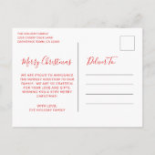 Élégant Faire-part de naissance de vacances photo  (Dos)