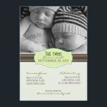 Elégant Faire-part de naissance jumeaux : Vert cit<br><div class="desc">Le BabyShoppe se spécialise dans le tout-tout-bébé,  donc vous pourriez aussi être intéressé par ces... </div>