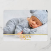 Elégant Faire-part de naissance moderne - Baby Boy (Recto)