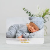 Elégant Faire-part de naissance moderne - Baby Boy (Debout devant)