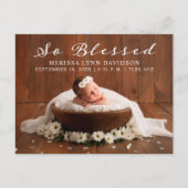 Elégant Faire-part de naissance photo bébé (Devant)