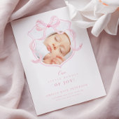 Élégant Faire-part de naissance photo de fille de