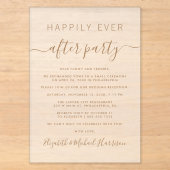Élégant faire-part de réception de mariage en écri (Recto)