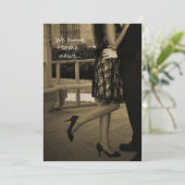 Élégant Faire-part Elopement Couple (Debout devant)