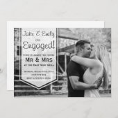 Élégant Faire-part Fiançailles (Devant / Derrière)