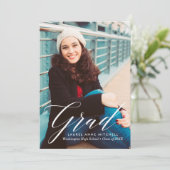 Élégant Faire-part Floral Graduation (Debout devant)