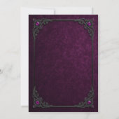 Élégant faire-part gothique violet (Dos)