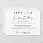 Élégant Faire-part Mariage réduit de taille réduit (Devant)