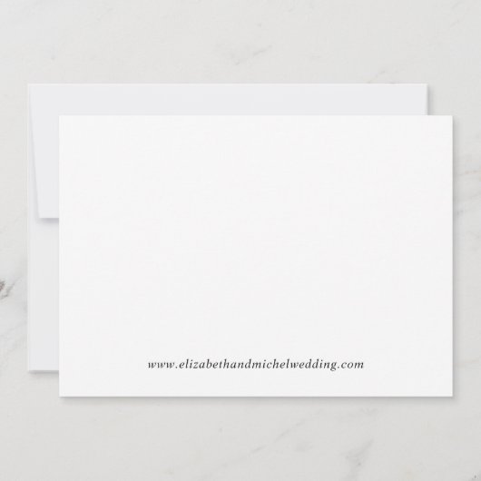 Élégant Faire-part Mariage réduit de taille réduit (Dos)
