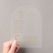 Élégant Faire-Part Moderne de Mariage à l'Or (In situ (ordinateur de poche))