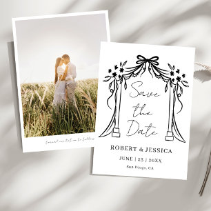 Élégant Faire-Part Moderne de Mariage avec Photo "