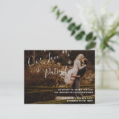 Élégant Faire-Part Moderne de Report de Mariage (Debout devant)