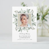 Élégant Faire-part photo du Mémorial de la verdure (Debout devant)