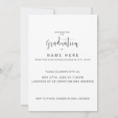 Élégant Faire-part photo / Invitation (Dos)