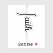 Elegant Faith Cross Sticker (Vel)