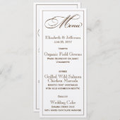 Elegant Faith Hope and Love Carte Mariage menu (Devant / Derrière)