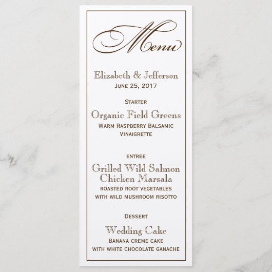 Elegant Faith Hope and Love Carte Mariage menu (Devant)
