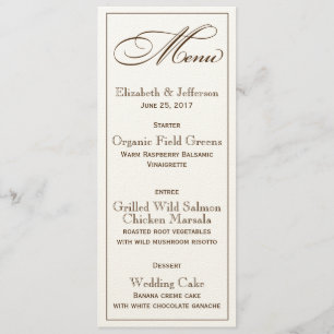 Elegant Faith Hope and Love Wedding Menu Kaart
