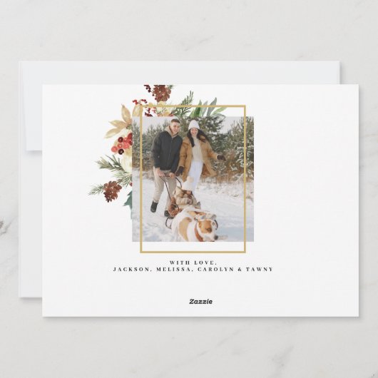 Elegant Faith Hope Love Two Afbeelding Kerstmis Feestdagenkaart (Achterkant)