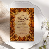 Elegant Fall Botanical Celebration Kaart