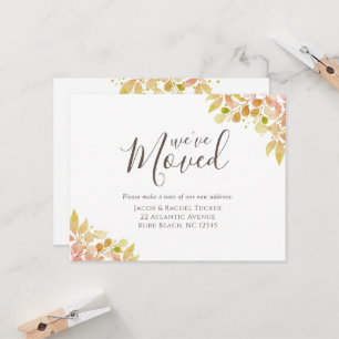 Elegant Fall Colors Eucalyptus Moving Announance